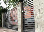 MANCHESTER courtyard gate driveway gate entrance gate garden gate with steel post 10cm - Image 8