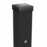 Steel post 10cm x 10cm anthracite with eyelets