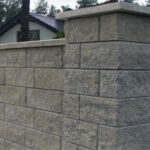 Stone post natural stone look post SET anthracite 38 x 38 x 160 cm