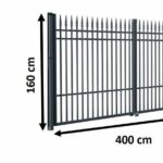 SHEFFIELD courtyard gate driveway gate entrance gate garden gate with 10cm posts