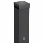 Steel post 7cm x 7cm anthracite with eyelets