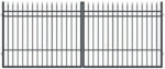 CAMBRIDGE courtyard gate entrance gate garden gate with post in natural stone look anthracite 400cm x 150 - Image 3