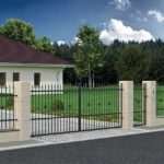 CAMBRIDGE courtyard gate driveway gate entrance gate garden gate with 7cm posts 400cm x 150cm - Image 6
