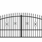 BELLEVUE courtyard gate driveway gate entrance gate garden gate black with posts 7cm