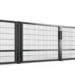 Industrial steel courtyard gate double-wing gate entrance gate up to 10000 mm width 2D