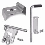 Latch set, top latch, bottom latch, ramp shoe